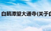 白鹅潭望大通寺(关于白鹅潭望大通寺的简介)