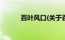 百叶风口(关于百叶风口的简介)