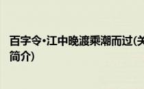 百字令·江中晚渡乘潮而过(关于百字令·江中晚渡乘潮而过的简介)
