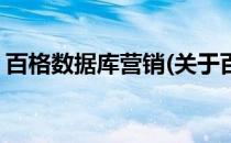 百格数据库营销(关于百格数据库营销的简介)