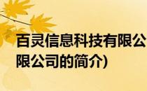 百灵信息科技有限公司(关于百灵信息科技有限公司的简介)