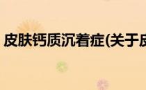 皮肤钙质沉着症(关于皮肤钙质沉着症的简介)