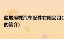 盐城序株汽车配件有限公司(关于盐城序株汽车配件有限公司的简介)