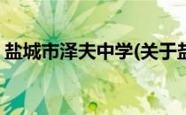 盐城市泽夫中学(关于盐城市泽夫中学的简介)