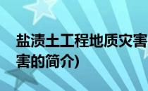 盐渍土工程地质灾害(关于盐渍土工程地质灾害的简介)