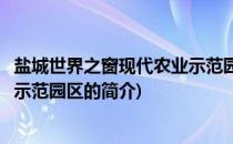 盐城世界之窗现代农业示范园区(关于盐城世界之窗现代农业示范园区的简介)