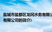 盐城市盐都区龙冈水务有限公司(关于盐城市盐都区龙冈水务有限公司的简介)