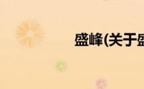 盛峰(关于盛峰的简介)