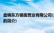 盘锦东方银座置业有限公司(关于盘锦东方银座置业有限公司的简介)