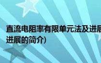 直流电阻率有限单元法及进展(关于直流电阻率有限单元法及进展的简介)