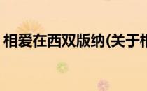 相爱在西双版纳(关于相爱在西双版纳的简介)