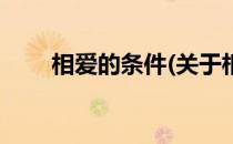 相爱的条件(关于相爱的条件的简介)