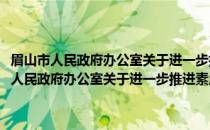 眉山市人民政府办公室关于进一步推进素质教育的实施意见(关于眉山市人民政府办公室关于进一步推进素质教育的实施意见的简介)