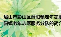 眉山市彭山区武阳镇老年志愿服务分队(关于眉山市彭山区武阳镇老年志愿服务分队的简介)