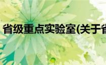 省级重点实验室(关于省级重点实验室的简介)