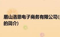 眉山洛恩电子商务有限公司(关于眉山洛恩电子商务有限公司的简介)