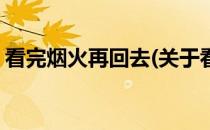 看完烟火再回去(关于看完烟火再回去的简介)