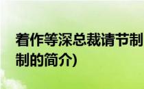 着作等深总裁请节制(关于着作等深总裁请节制的简介)