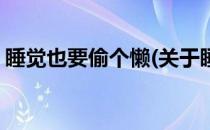 睡觉也要偷个懒(关于睡觉也要偷个懒的简介)