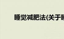 睡觉减肥法(关于睡觉减肥法的简介)