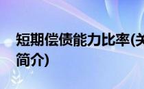 短期偿债能力比率(关于短期偿债能力比率的简介)