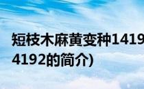 短枝木麻黄变种14192(关于短枝木麻黄变种14192的简介)