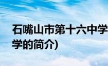 石嘴山市第十六中学(关于石嘴山市第十六中学的简介)