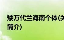 矮万代兰海南个体(关于矮万代兰海南个体的简介)