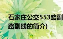 石家庄公交553路副线(关于石家庄公交553路副线的简介)