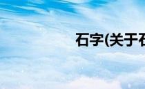 石字(关于石字的简介)