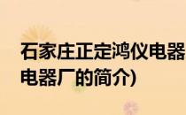 石家庄正定鸿仪电器厂(关于石家庄正定鸿仪电器厂的简介)