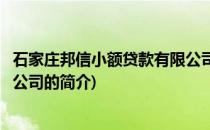 石家庄邦信小额贷款有限公司(关于石家庄邦信小额贷款有限公司的简介)