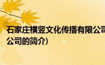 石家庄横竖文化传播有限公司(关于石家庄横竖文化传播有限公司的简介)