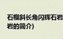 石榴斜长角闪辉石岩(关于石榴斜长角闪辉石岩的简介)