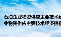 石油企业物资供应主要技术经济指标及计算方法(关于石油企业物资供应主要技术经济指标及计算方法的简介)