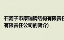 石河子市康瑞钢结构有限责任公司(关于石河子市康瑞钢结构有限责任公司的简介)