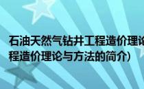 石油天然气钻井工程造价理论与方法(关于石油天然气钻井工程造价理论与方法的简介)