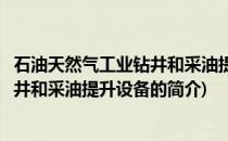 石油天然气工业钻井和采油提升设备(关于石油天然气工业钻井和采油提升设备的简介)