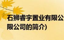 石狮睿宇置业有限公司(关于石狮睿宇置业有限公司的简介)