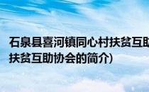 石泉县喜河镇同心村扶贫互助协会(关于石泉县喜河镇同心村扶贫互助协会的简介)