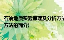 石油地质实验原理及分析方法(关于石油地质实验原理及分析方法的简介)