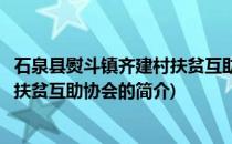 石泉县熨斗镇齐建村扶贫互助协会(关于石泉县熨斗镇齐建村扶贫互助协会的简介)