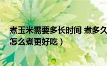煮玉米需要多长时间 煮多久最好吃（煮玉米需要多长时间 怎么煮更好吃）