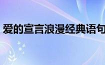 爱的宣言浪漫经典语句（爱的宣言浪漫语句）