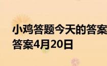 小鸡答题今天的答案是什么 小鸡答题今天的答案4月20日