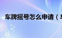 车牌摇号怎么申请（车牌号怎么摇号申请）