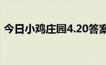 今日小鸡庄园4.20答案 今日小鸡庄园的答案