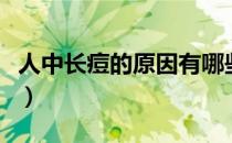 人中长痘的原因有哪些（人中长痘的原因是啥）