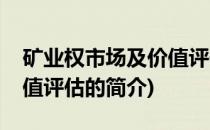 矿业权市场及价值评估(关于矿业权市场及价值评估的简介)