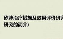 矽肺治疗措施及效果评价研究(关于矽肺治疗措施及效果评价研究的简介)